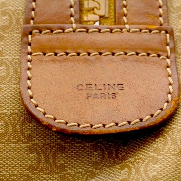 Authentic CELINE Macadam Canvas Hand Bag PVC Leather Beige 🔥made in Ital… - Picture 11 of 14
